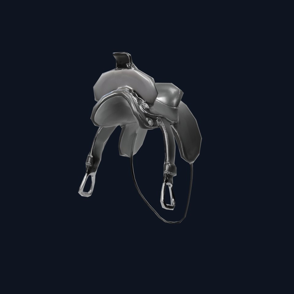 Sleek Black Saddle model pack